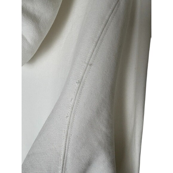 Topman Men's Cream Hoodie Sweatshirt Size XL Drawstring Front Pocket Cotton Poly - Picture 4 of 12